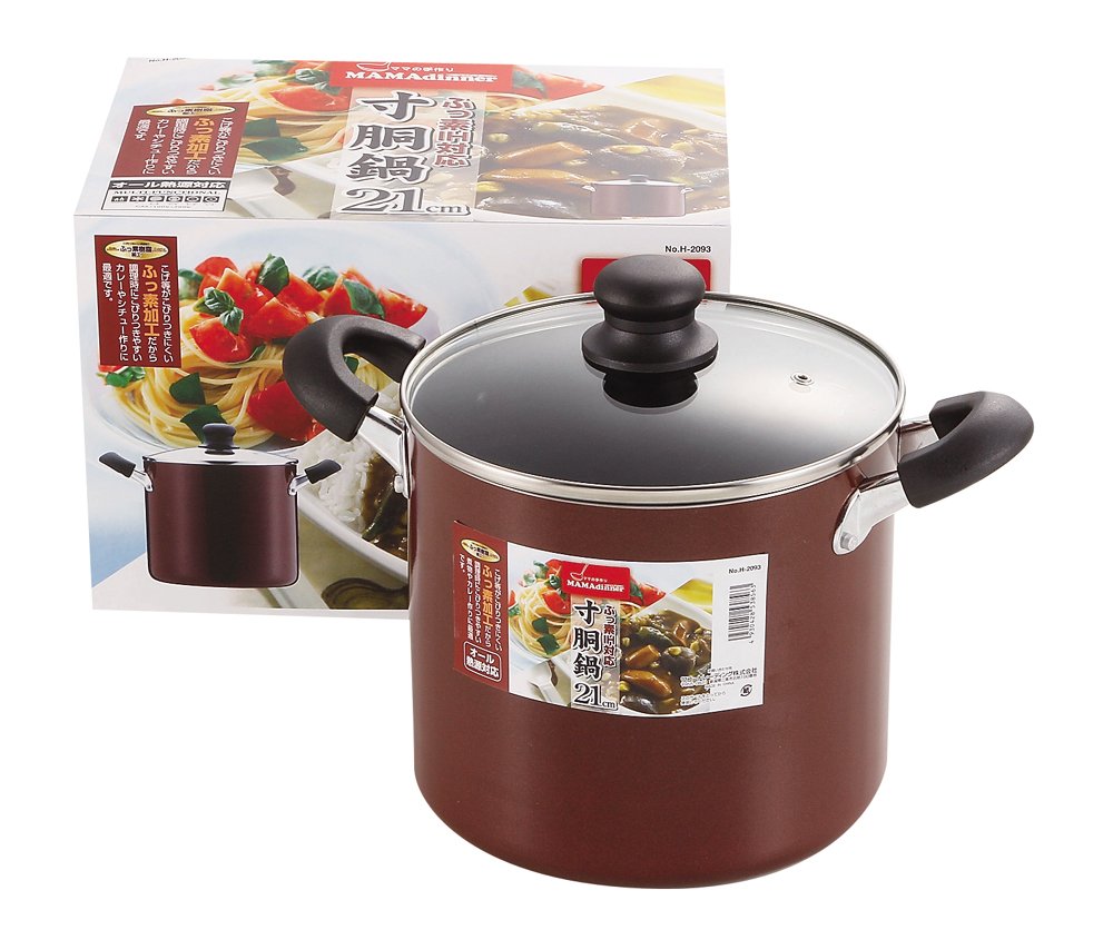 Pearl Metal Japan Kinzoku Zundo Pot 21Cm Ih Compatible Glass Pot Lid Waco Trading Mama Dinner H-2093