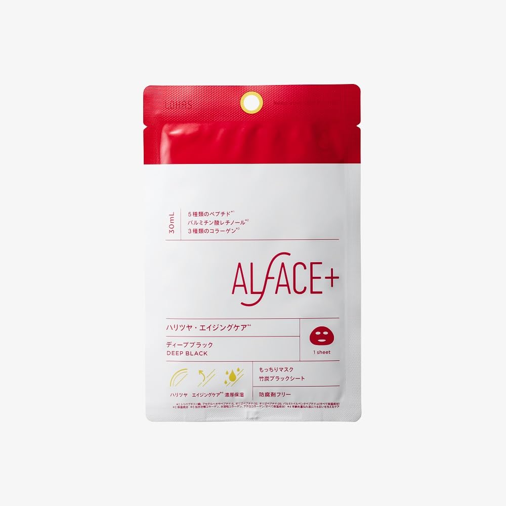 Alface Deep Black Renewal Mask 1pc, Firmness/Aging Care, Preservative Free