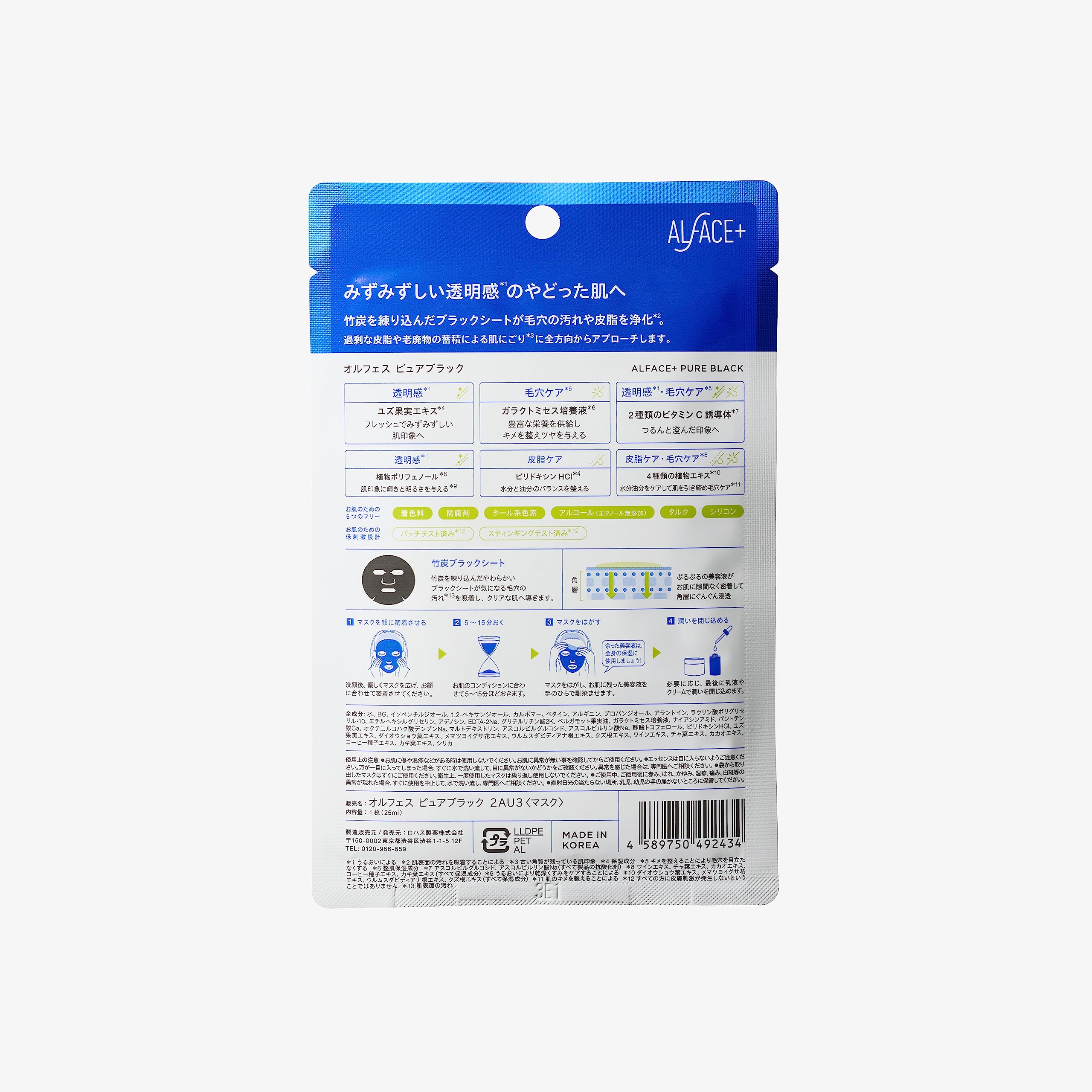 Alface Black Mask Pore/Sebum Care Renewal