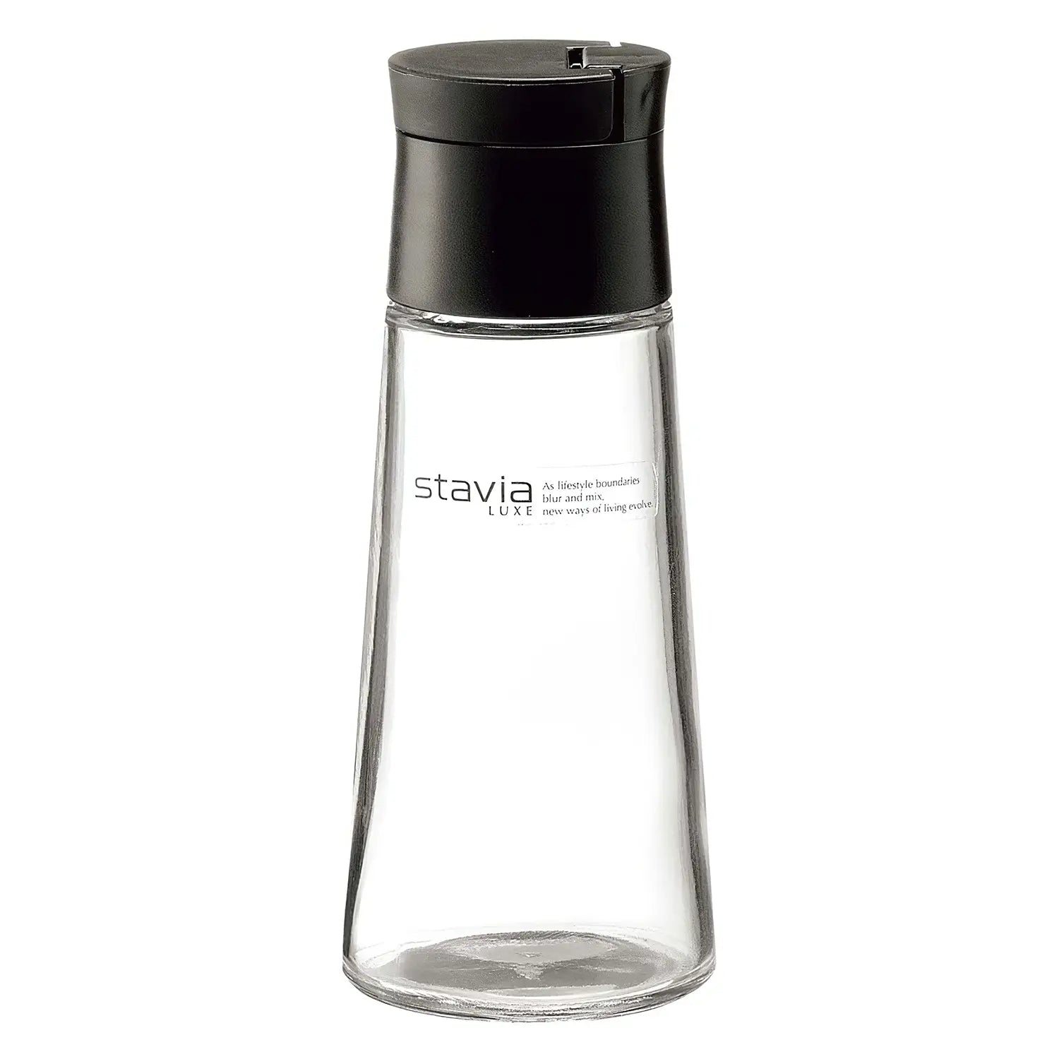 Risu Stavia Luxe Soda Glass Salt & Pepper Shaker 140ml - Black