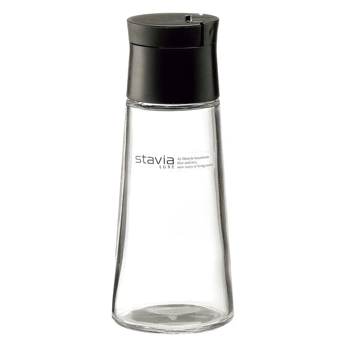Risu Stavia Luxe Soda Glass Salt & Pepper Shaker 140ml - Black
