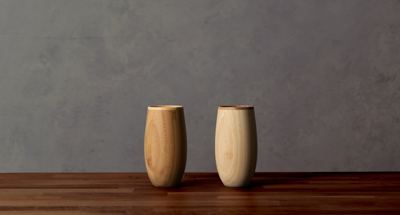 Riveret Japan 330Ml Bamboo Tumbler Dishwasher Safe White Rv-120W