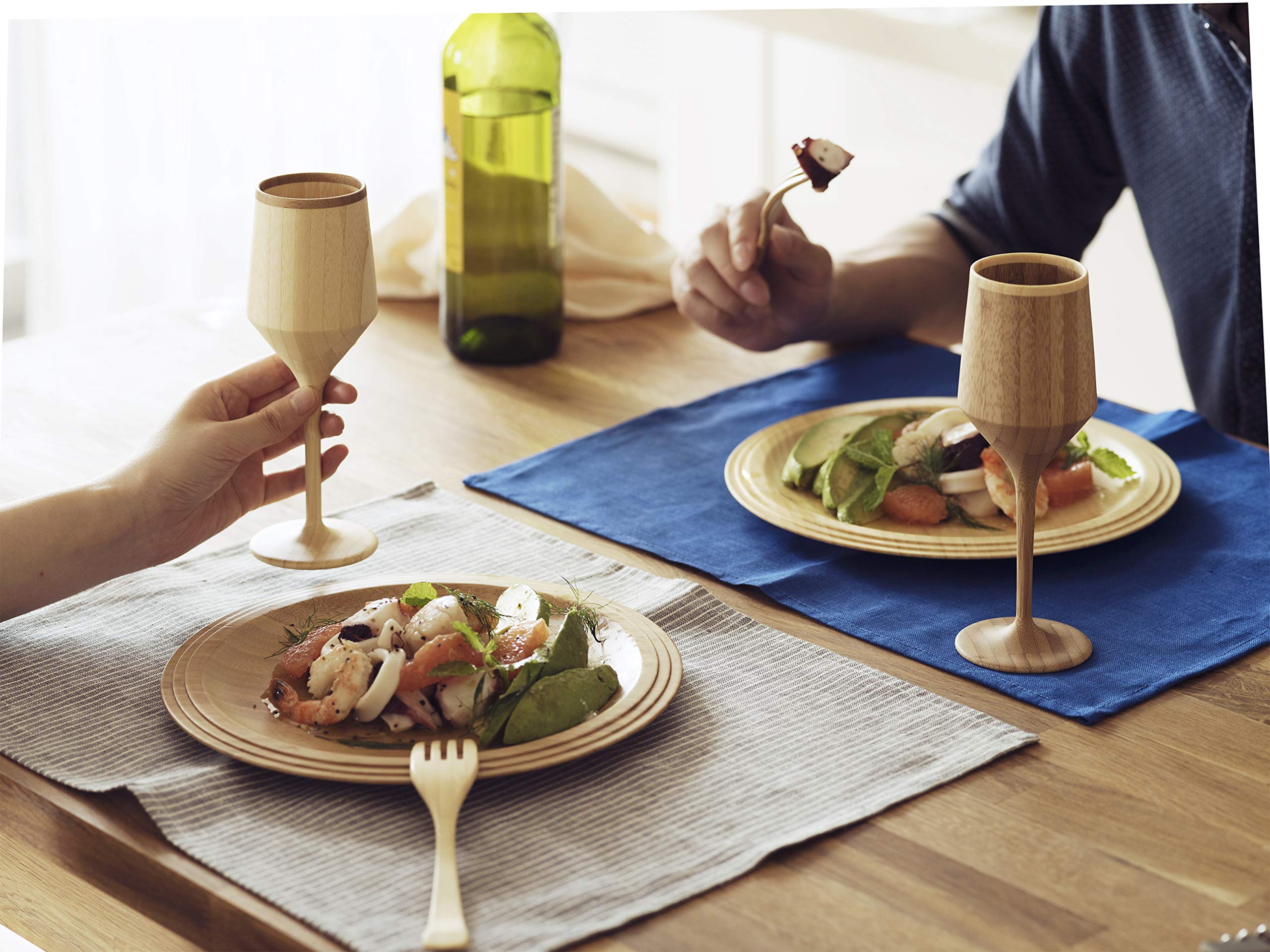 Riveret Brown Bamboo Vessel Cocktail Sherry Glass 180Ml Dishwasher Safe Japan - Rv-112B