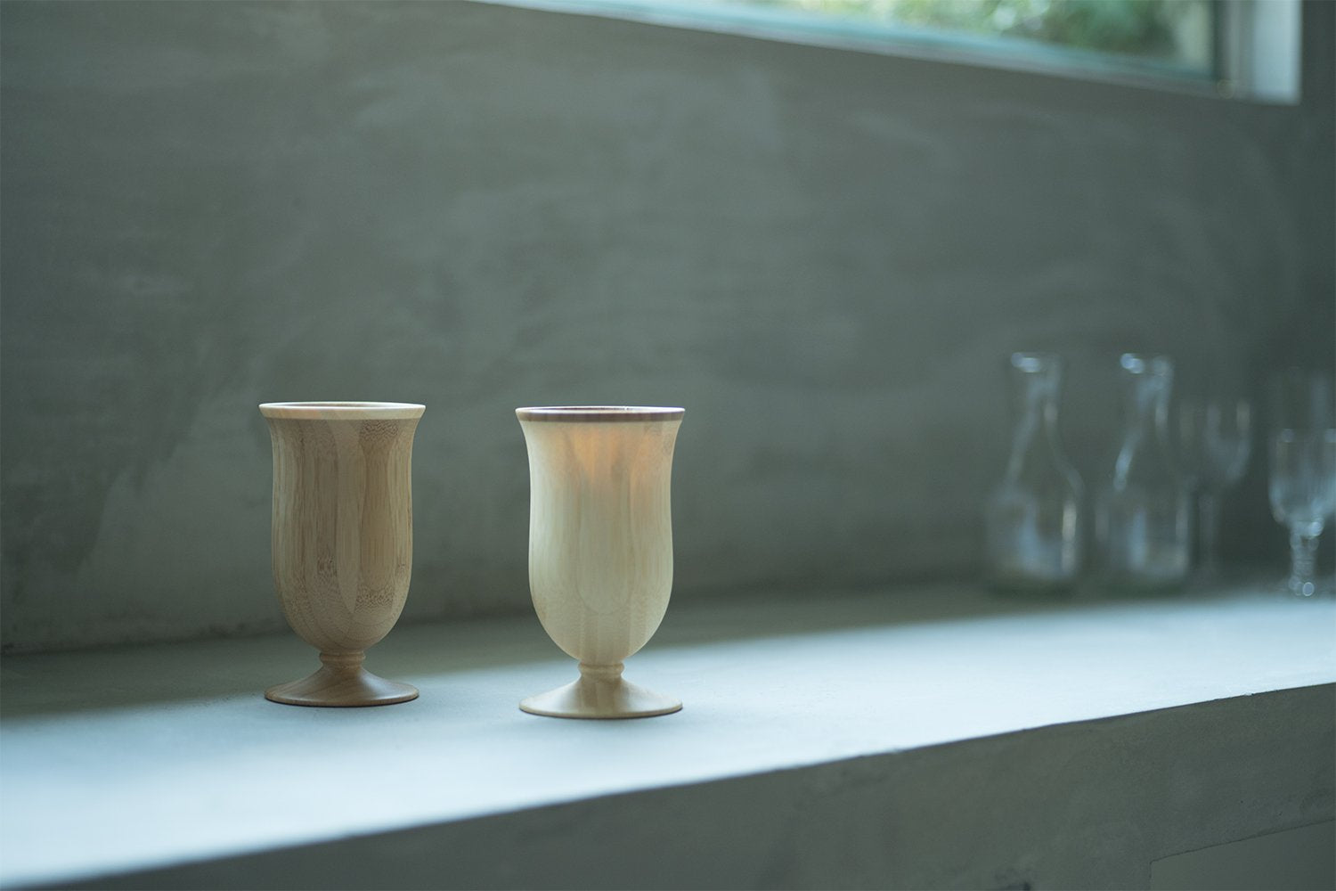 Riveret Japan Glass Campanula 250Ml Bamboo Dishwasher Safe Brown Rv-109B Vessel