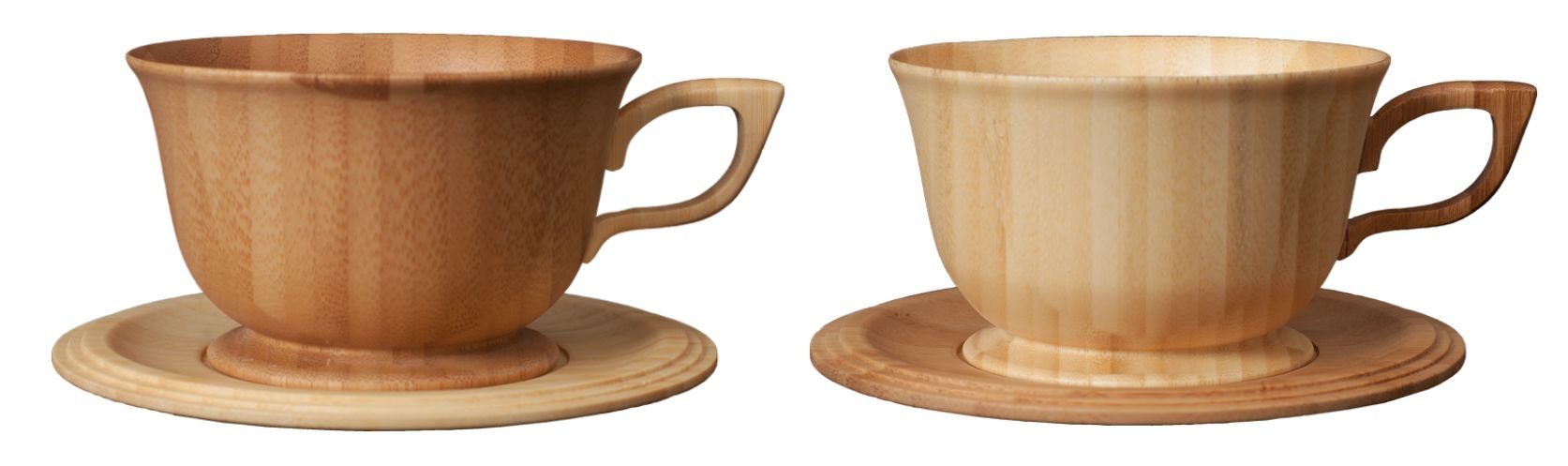 Riveret Tea Cup & Saucer 170Ml Pair Set Dishwasher Safe White/Brown Japan Rv-202Wb