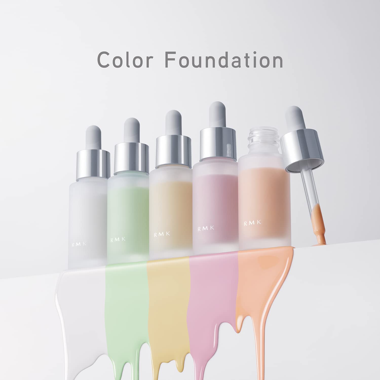 RMK Glossy Color Foundation 03 Coral 20ml SPF9 PA+ Moisturizing Tone-Up Baseless