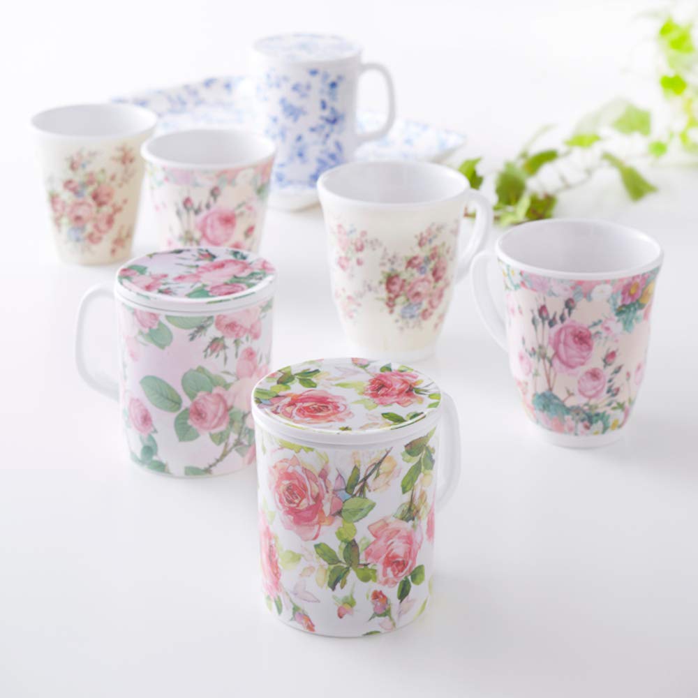 Royal Arden Melamine Kitchen Mug W/ Lid 350Ml Strawberry Pattern Japan