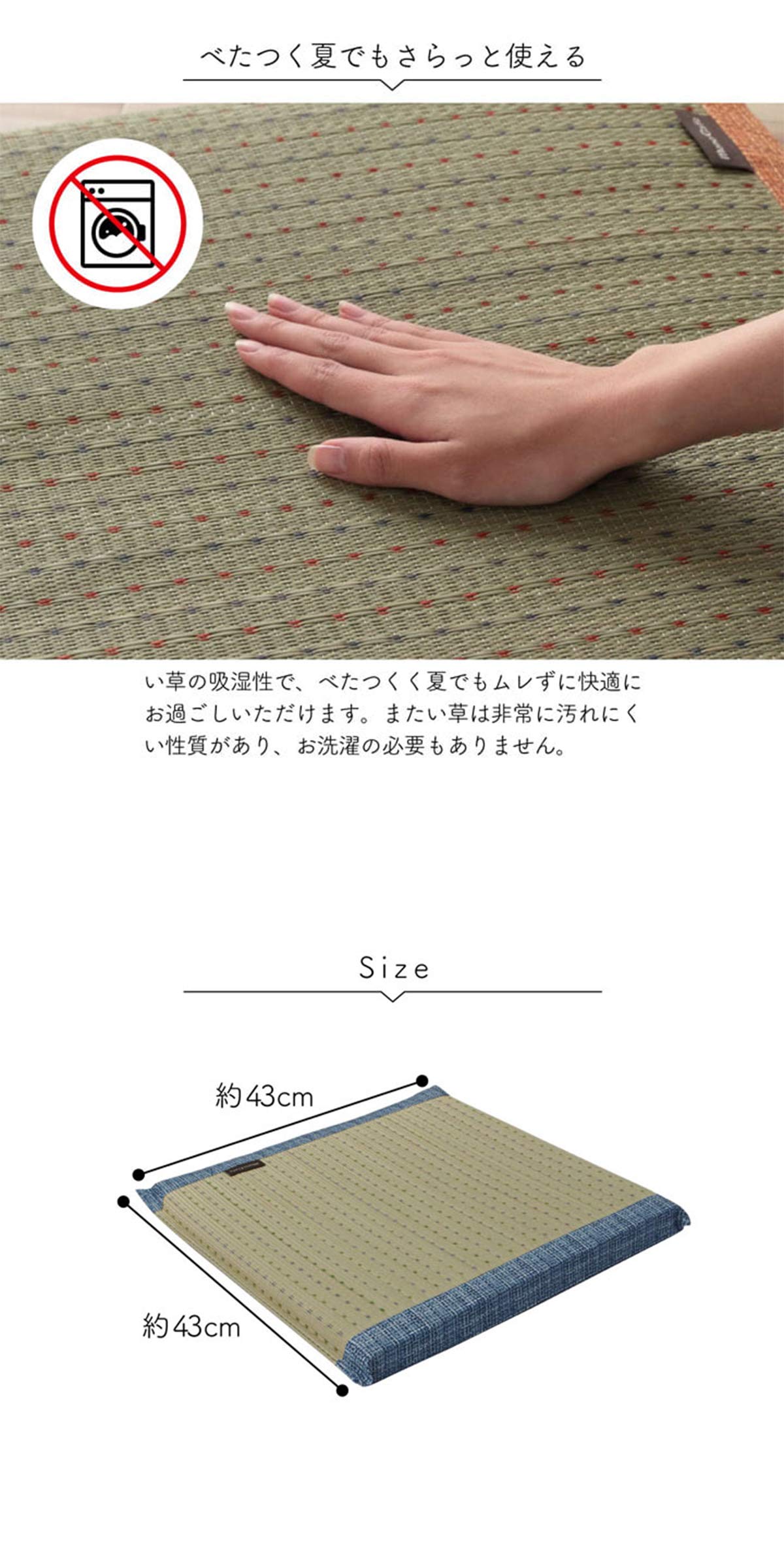 Ikehiko Kobayashi'S Rush Zabuton Pharmaceutical Clear Blue From Japan