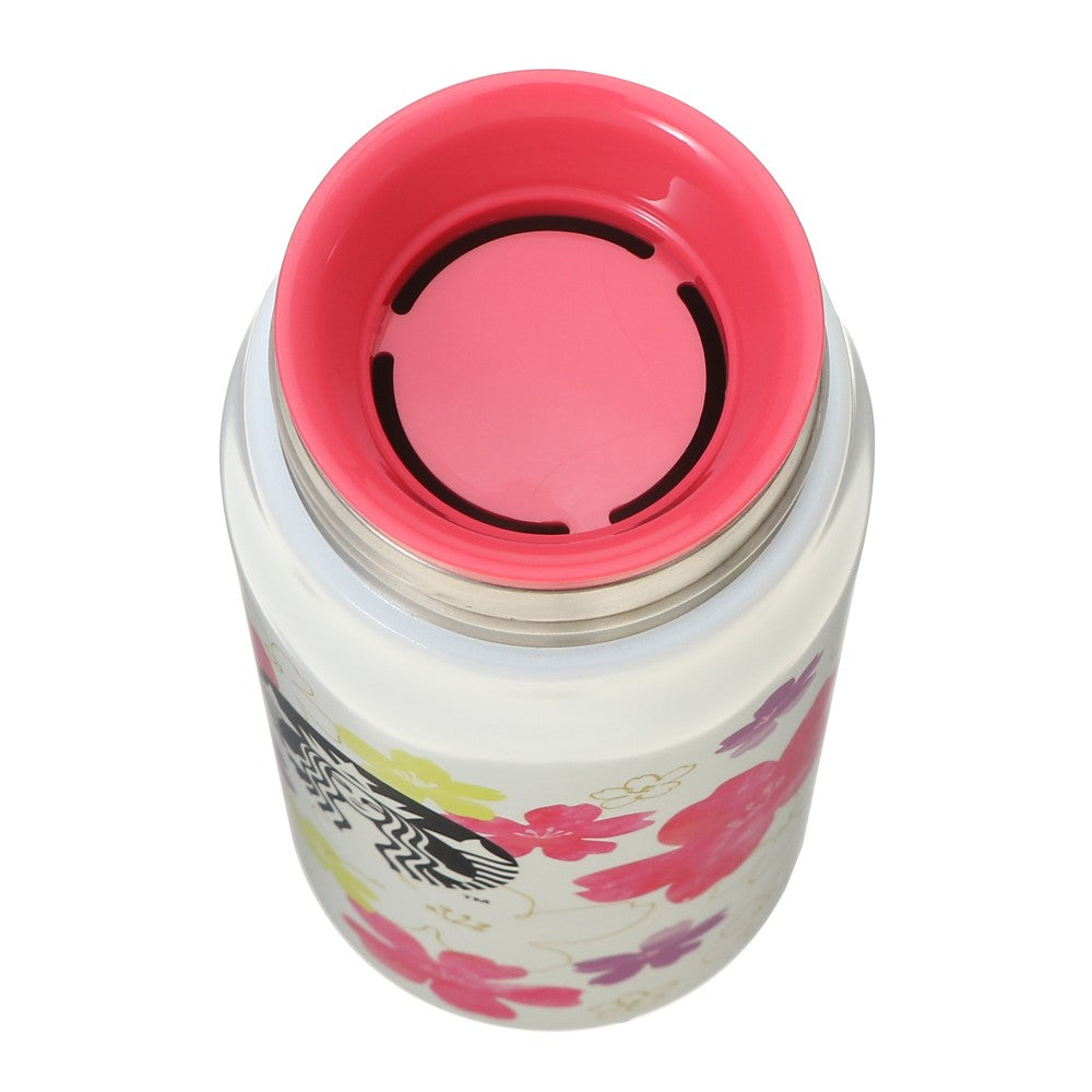Sakura2024 Stainless Steel Mini Bottle White 355ml - Starbucks Coffee Japan