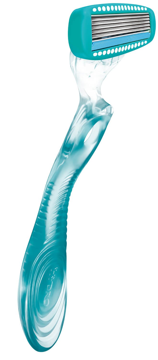 Schick Hydrosilk Razor Holder For Sensitive Skin Women Japan (2 Blades 1 Installed)