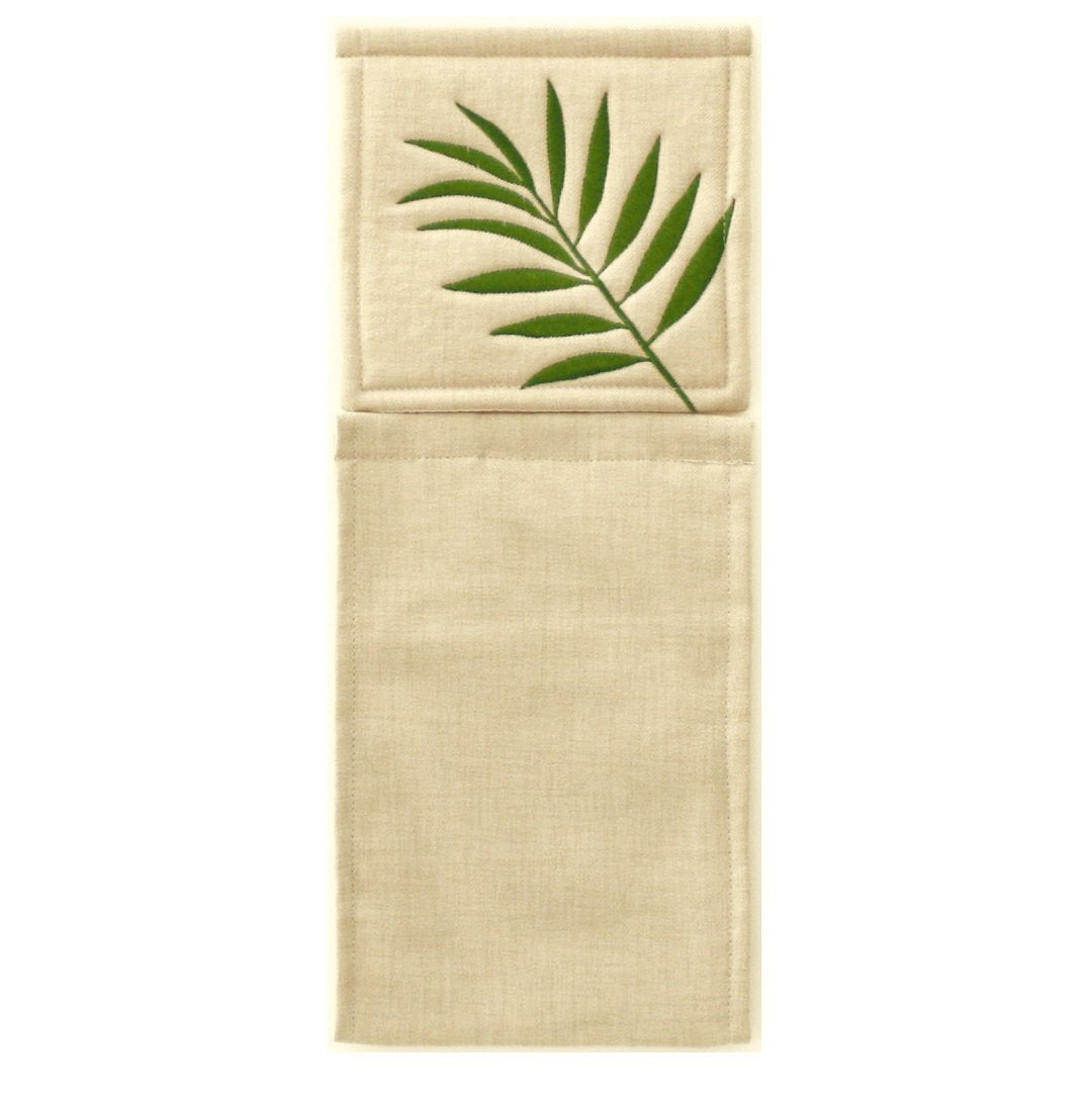 Senko M+Home Beige Palm Tree Paper Holder Cover 71505 - Made In Japan