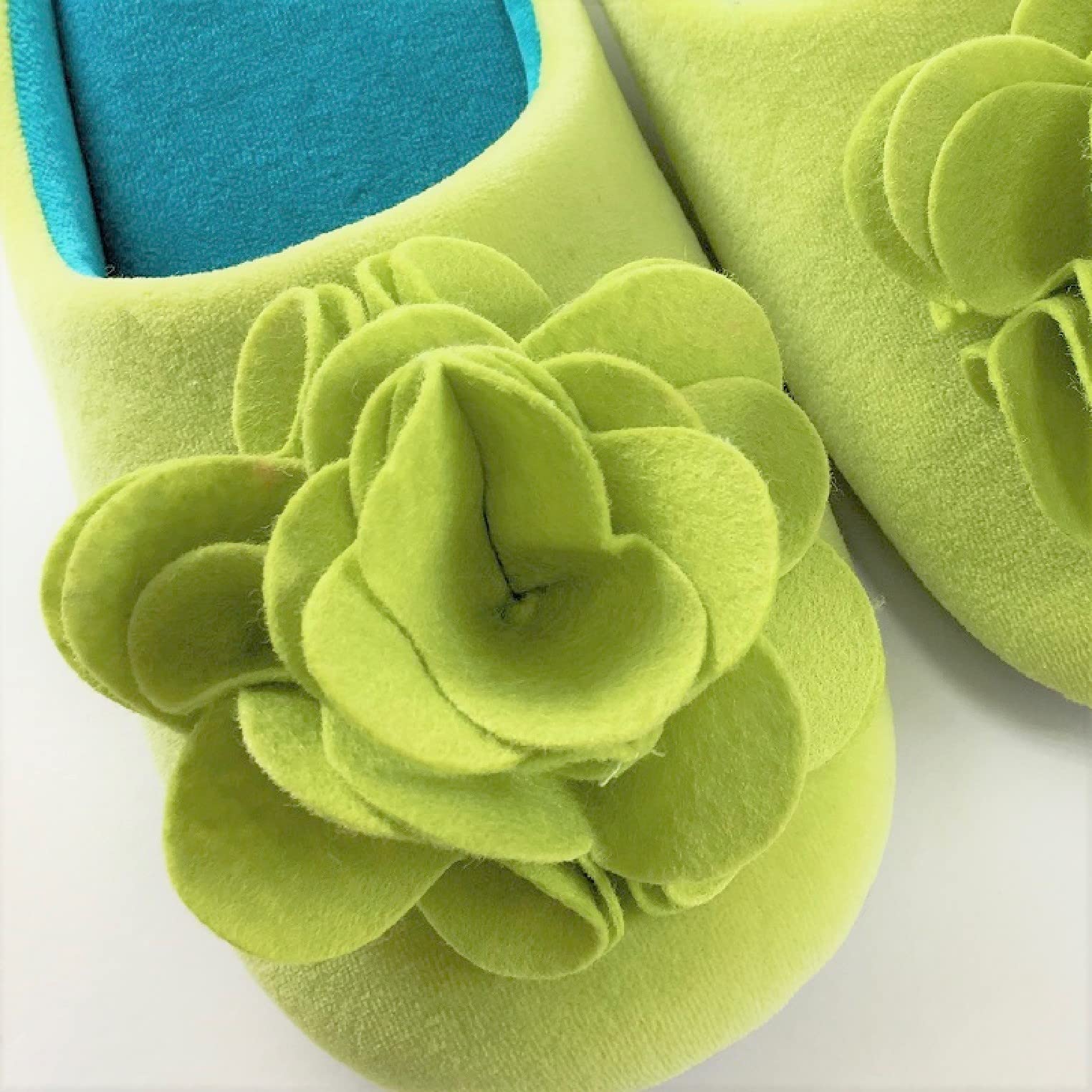 Senko Japan Sds Rose Slippers Green 24.5Cm Memory Foam Sole 74940