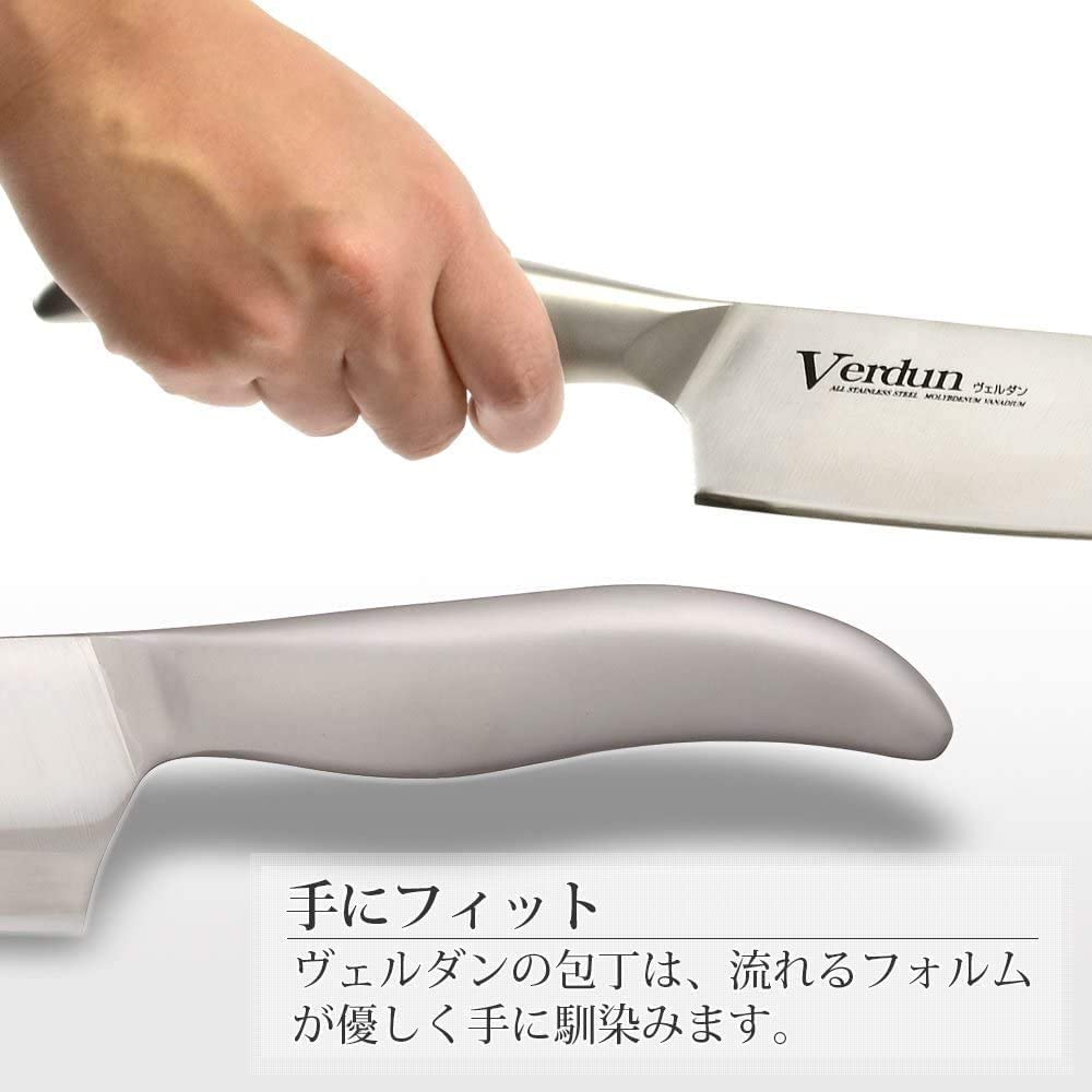 Shimomura Kogyo Japan Santoku Knife 165Mm Ovd-11 Tsubame-Sanjo Molybdenum Vanadium Steel Dishwasher Safe