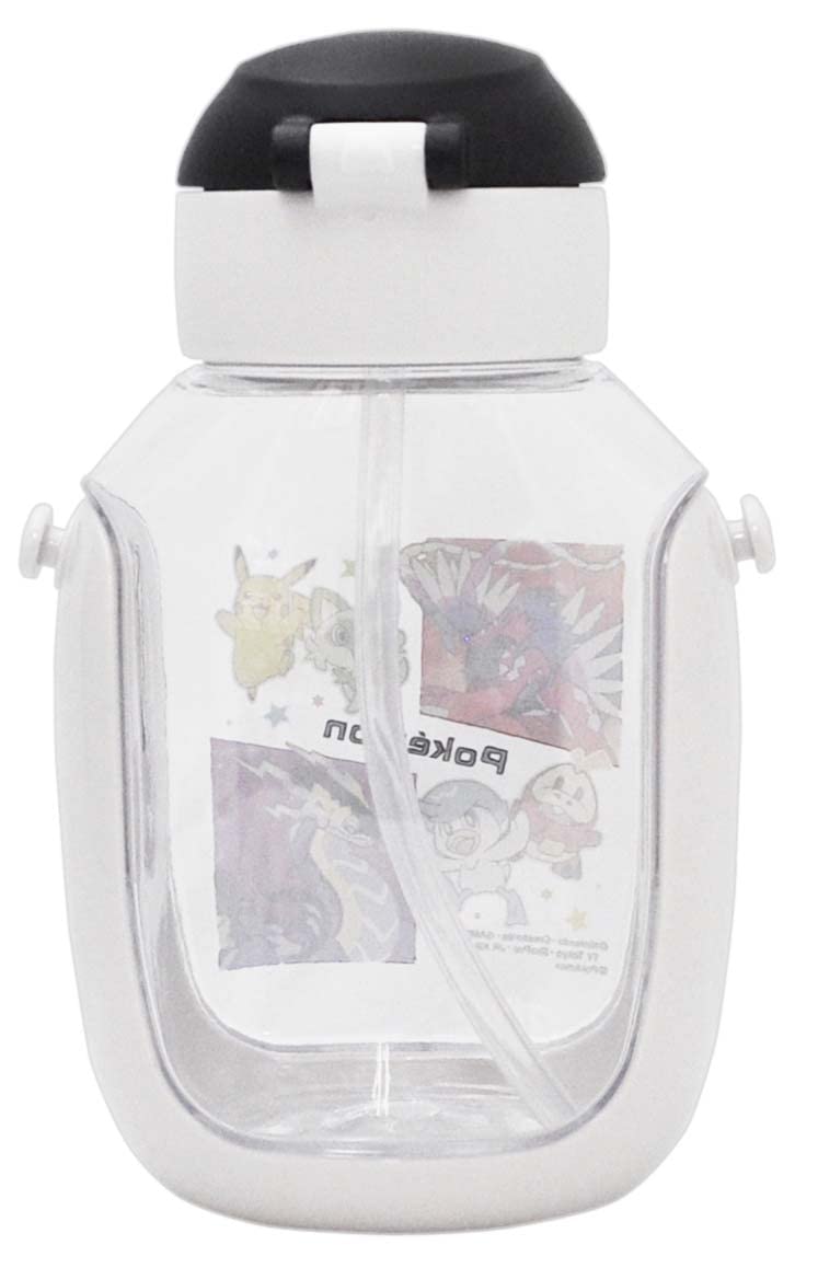 Skater 530Ml Pokemon Straw Water Bottle W/ One Push - Japan