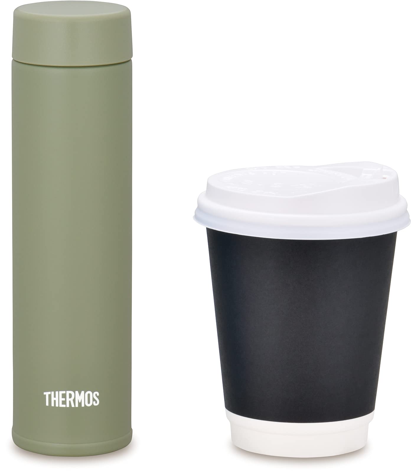 Thermos 180ml Vacuum Insulated Small Capacity Water Bottle in Khaki - Model Joj-180 Kki