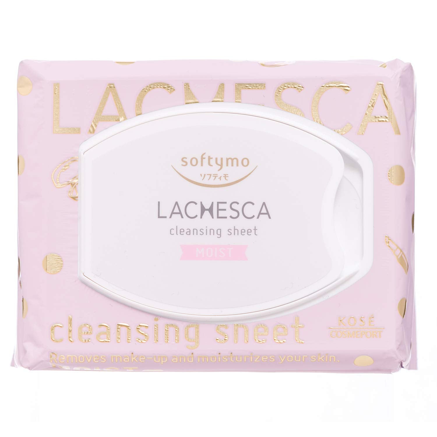 Kose Softimo Lachesca Moist Cleansing Sheet 50 Sheets - Removes Makeup And Moisturizes Your Skin