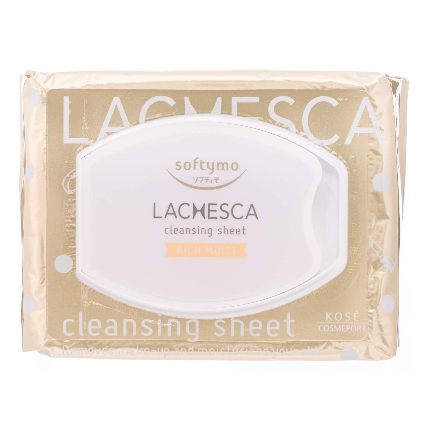 Kose Softimo Lachesca Rich Moist Cleansing Sheet 50 Sheets - Deep Hydrating Cleansing Sheet