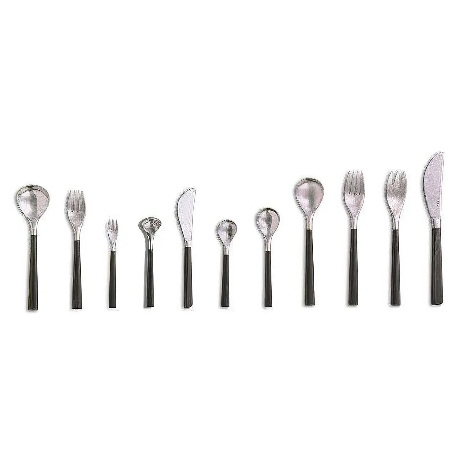 Nihon Yoshokki 19Cm Dessert Fork W/ Black Handle - Made In Japan