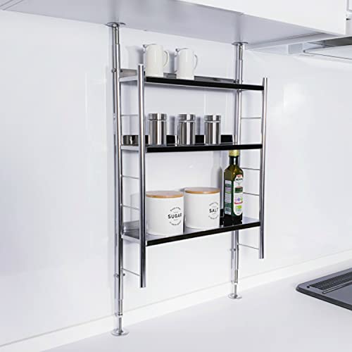 Generic Product 3-Tier Stainless Steel Tension Spice Rack Blindfold Made In Japan - Tsubamesanjo