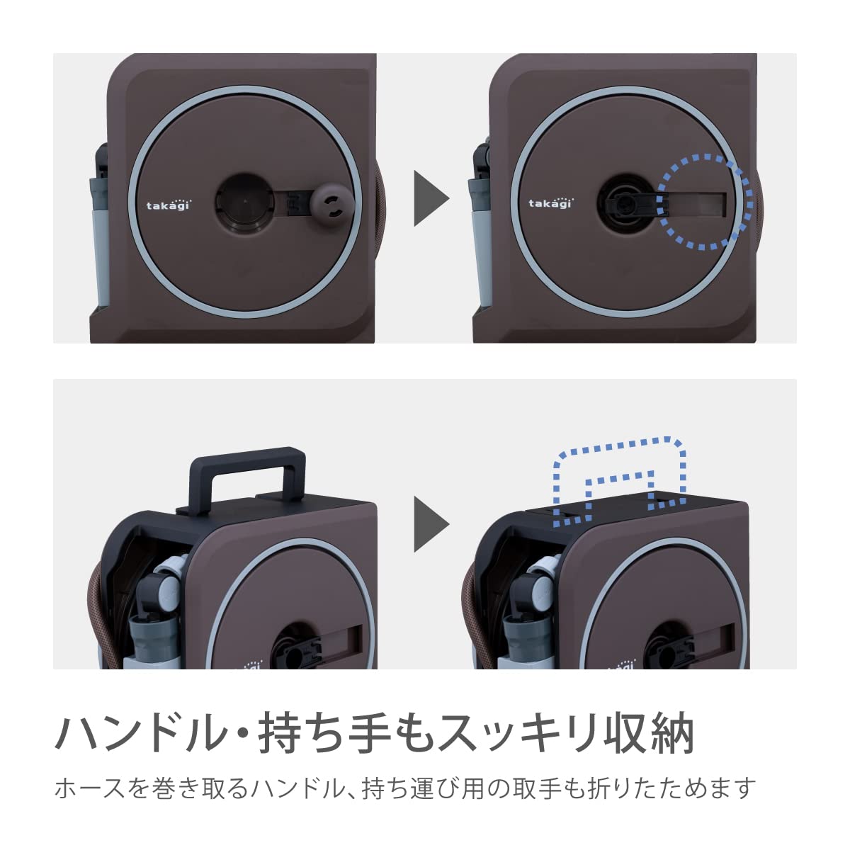 Takagi Hose Reel Nano Next 10M Brown Fashionable Japan Rm1110Br