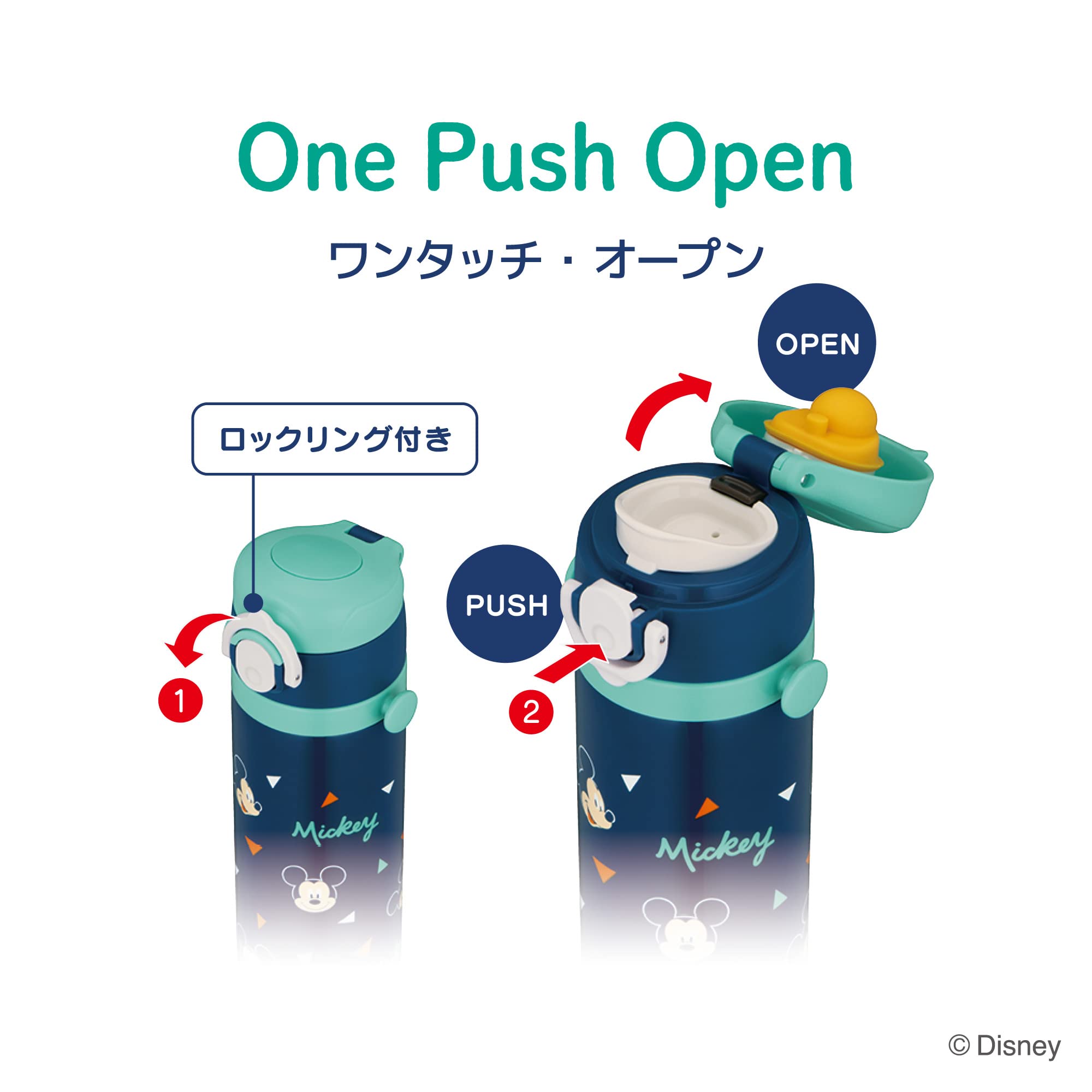 Thermos Mickey Navy Vacuum Insulated Kids Water Bottle Mobile Mug 500ml Joi-500Ds