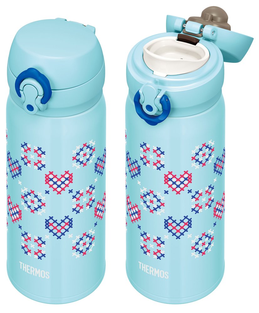 Thermos Japan Vacuum Insulated Water Bottle 400Ml Blue Stitch Jnl-403 Bst