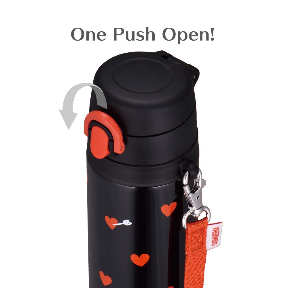 Thermos Vacuum Insulated Water Bottle 550Ml Japan Black Red Jnt-551 Bkr