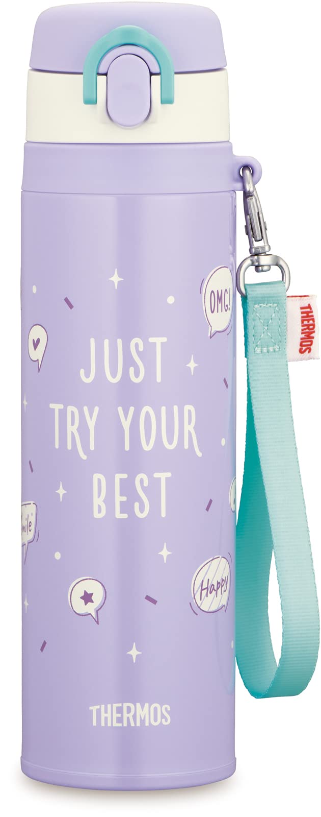 Thermos 550ml Vacuum Insulated Purple Water Bottle Mobile Mug Jnt-552 Pl