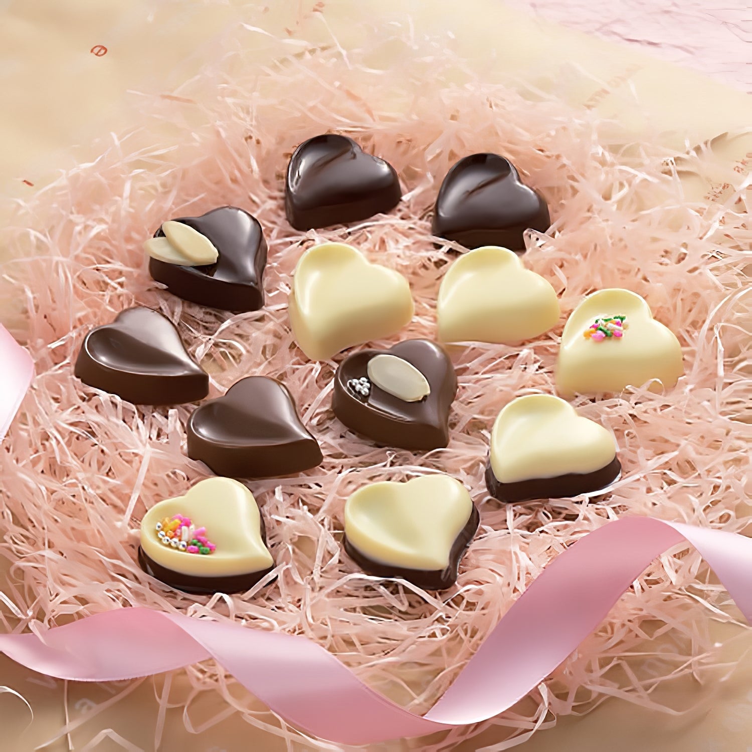 Tigercrown Pet Resin Curvy Heart Chocolate Mold 5pcs