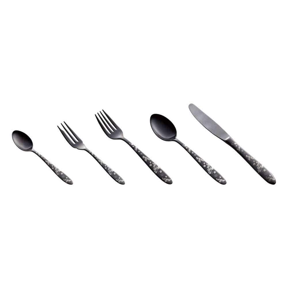 Todai Rikyu Black Rose Pattern Cake Fork - Japanese Tableware