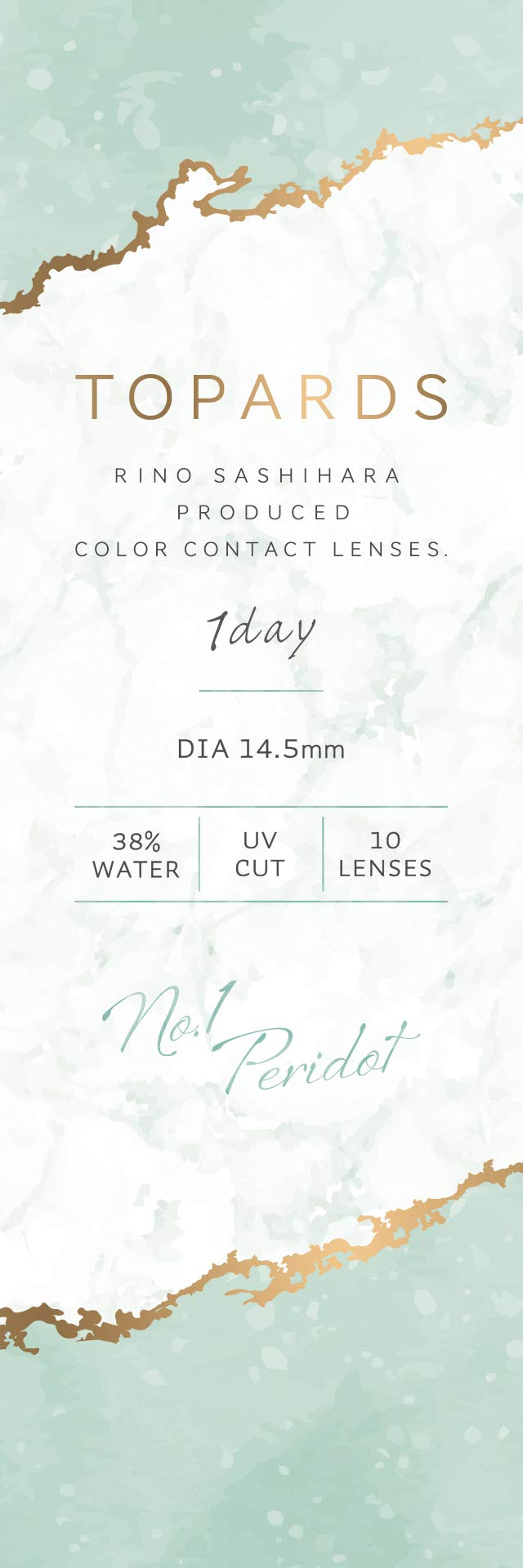 Topaz Color Contacts 10 Pcs/Box 2 Box Set By Rino Sashihara/Peridot Japan (Pwr.0.00)