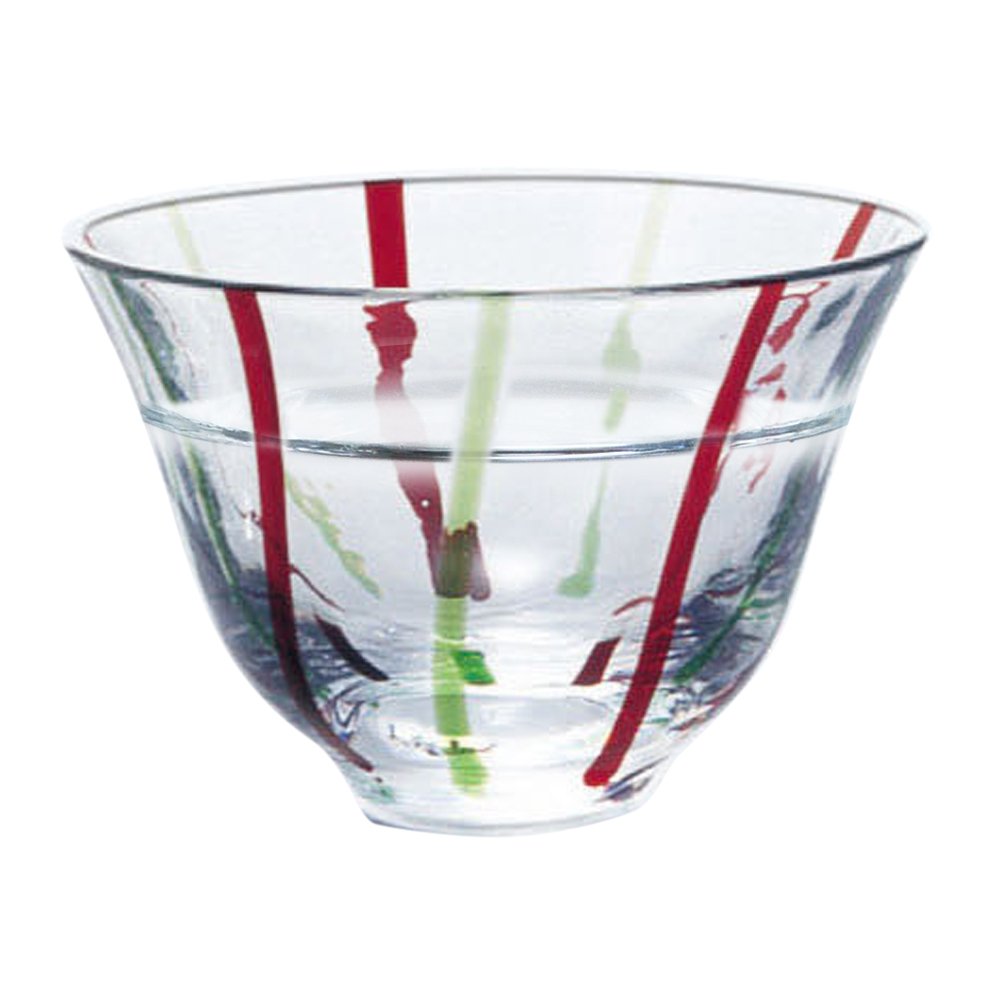 Toyo Sasaki Glass Japanese Red Sake Glass 90Ml Made In Japan 10770