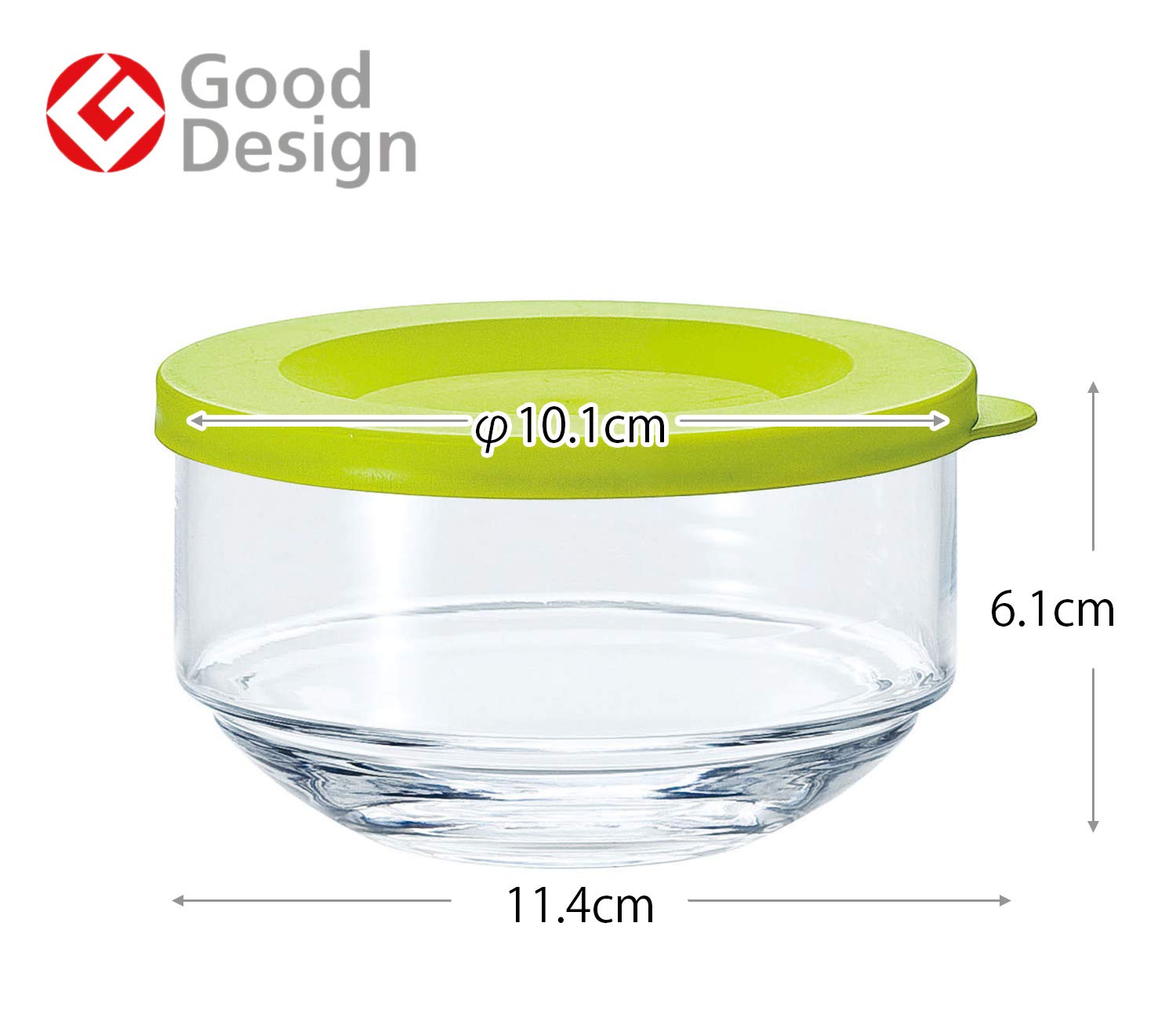 Toyo Sasaki Glass Storage Container Set Of 3 Made In Japan Olive Green B-31301-Og-Jan