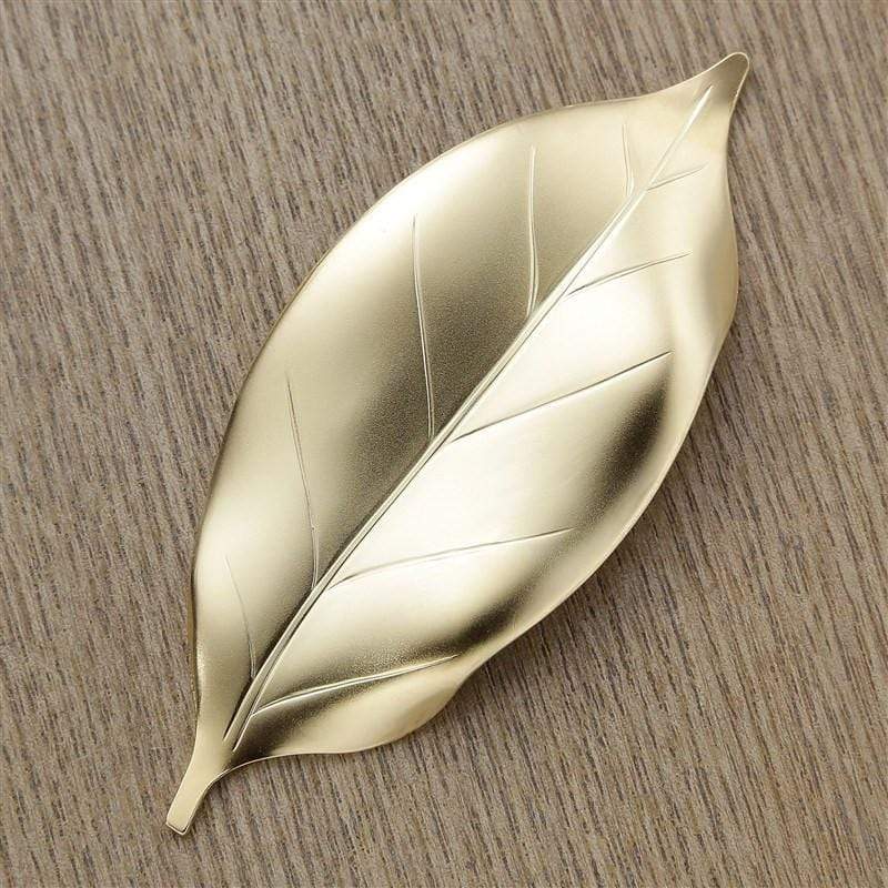 Tsubame Shinko Stainless Steel Leaf Shaped Chopstick Rest Gold