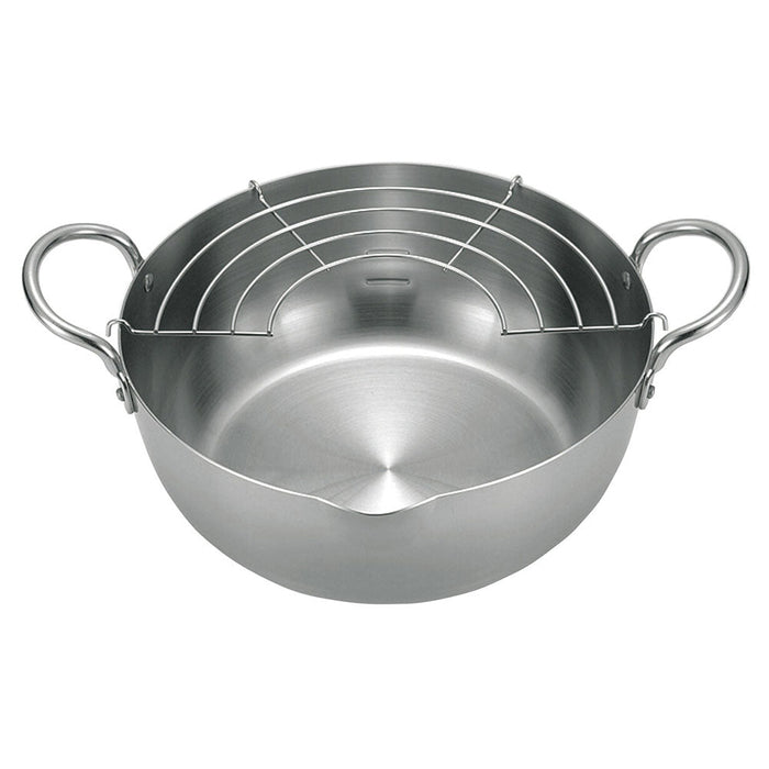 Urushiyama Induction Stainless Steel Tempura Pan 22cm