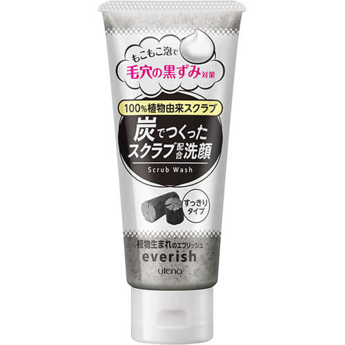 Utena Everish Charcoal Everyday Scrub Wash 135g - Japanese Cleansing Foam