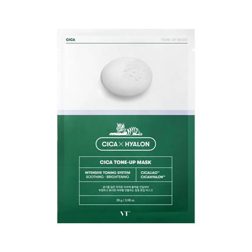 Vt Cica Tone Up Mask Improves Skin Tone For Dull Skin 28g x 6 Sheets - Japan Skincare