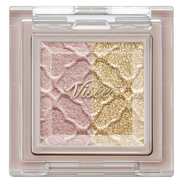 Kosé Visee Riche Dazzling Duo Eyes OR-1 Beige Orange Eyeshadow 1.2g - Made In Japan