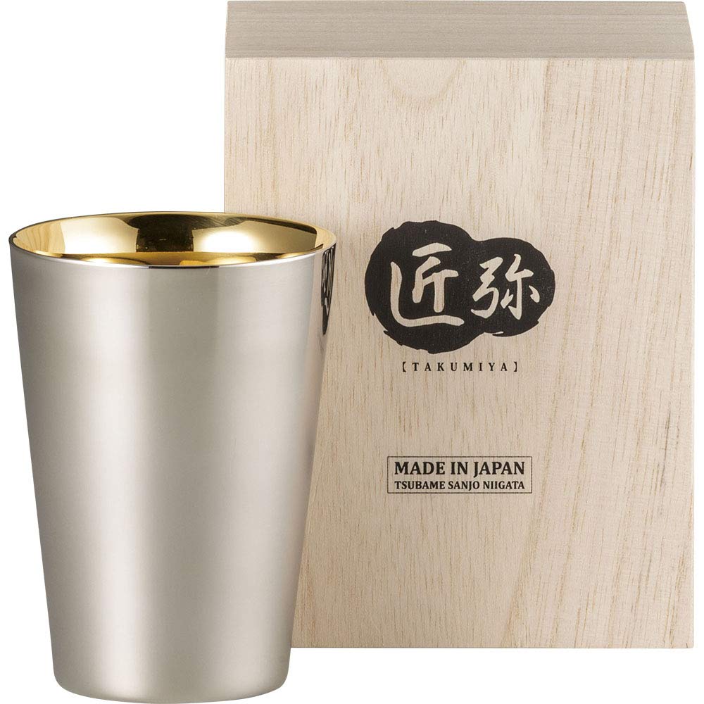 Wahei Freiz Japan Tsubamesanjo Craftsmanship Stainless Steel Tumbler 270Ml Gold Plated Double Wall Insulated - Ty-070