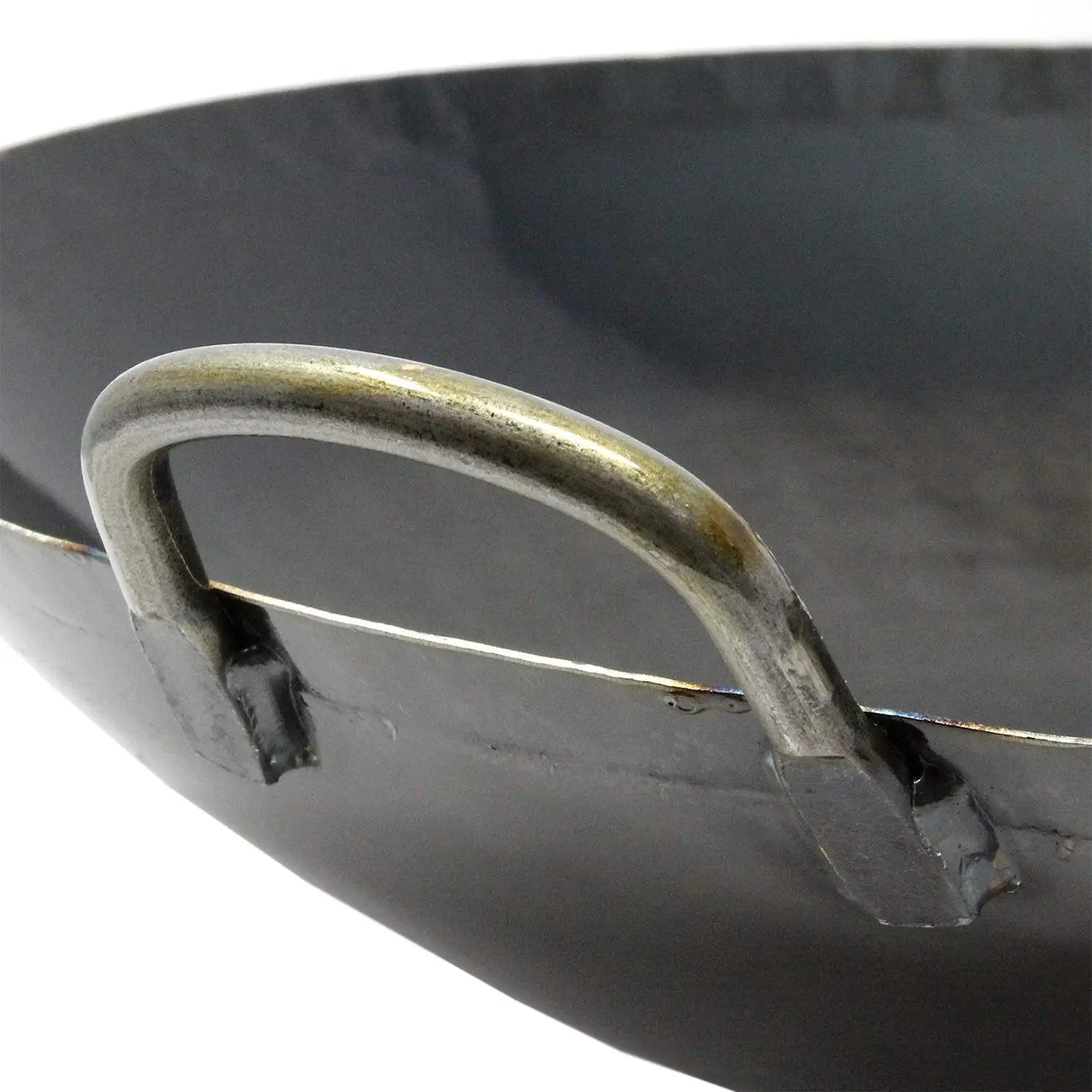 Yamada 45Cm Double-Handle Hammered Iron Welded Wok From Japan (1.2Mm Thickness)