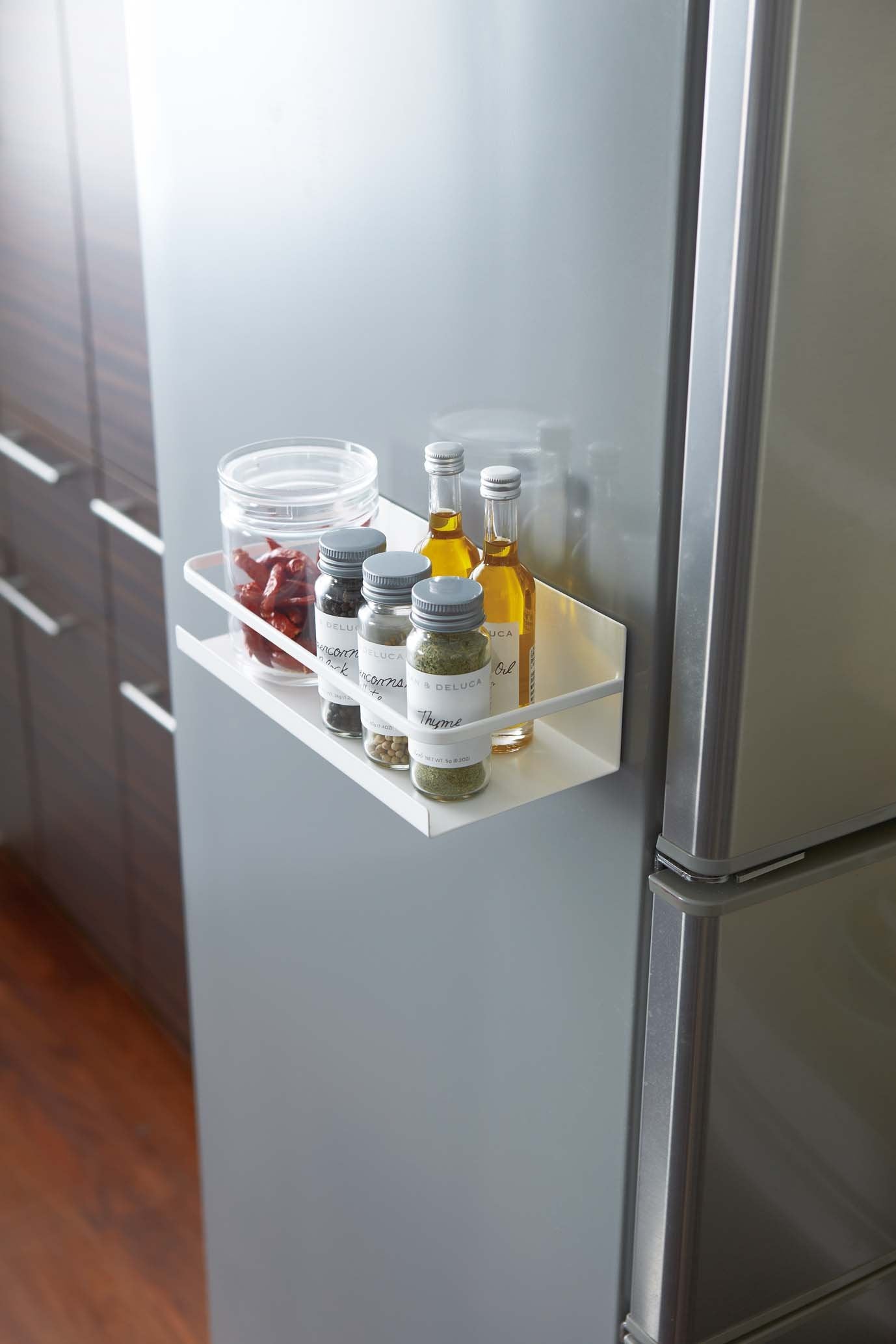 Yamazaki Industrial 2410 Magnet Spice Rack White | Japan | W24.5Xd11Xh8.5Cm Kitchen Rack