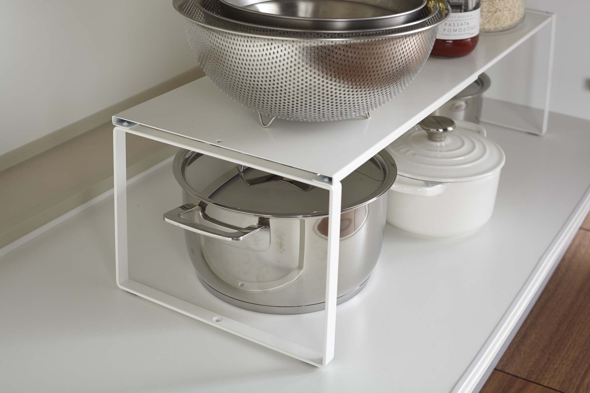 Yamazaki Industrial 3829 Telescopic Storage Shelf White Japan