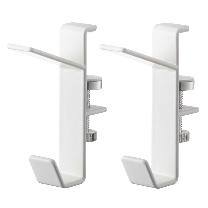 Yamazaki 5621 Indoor Clothesline Hook Set 2 White W1.5Xd5.5Xh7 Japan