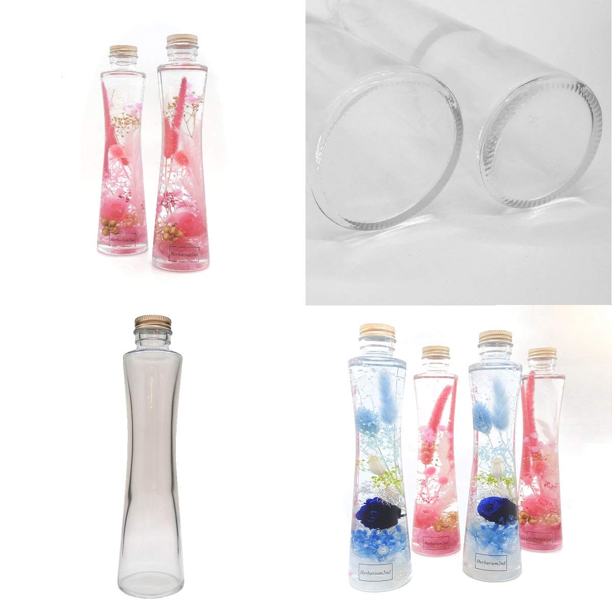 Yokohama Herbarium 2Nd Store Herbarium Bottle Constriction 200Ml Set Of 10 W/ Caps + How-To Guide (Japan)