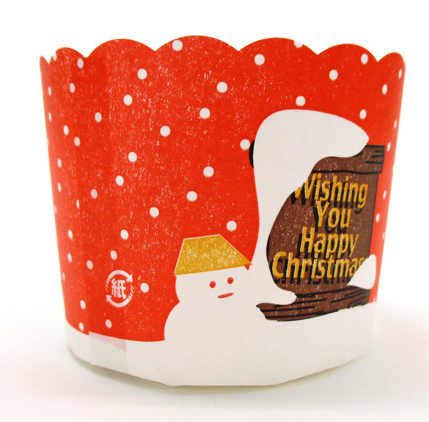 Yoshiyokobo Baking Cups 6.5X6.5X5Cm Japan Made Christmas Red 100Pcs Bc-26-A