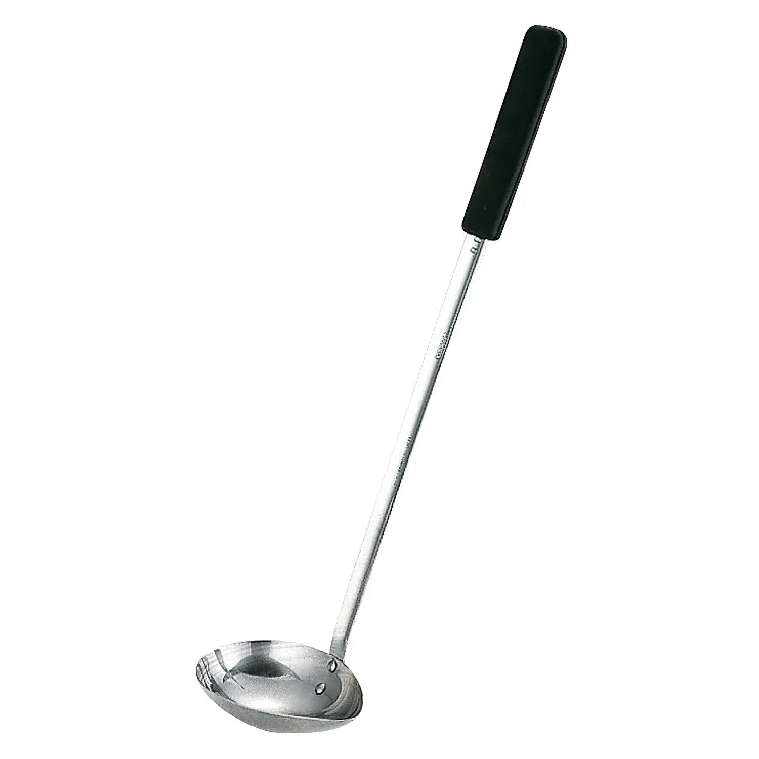 Yukiwa Stainless Steel Side-Scooping Long Ladle Black