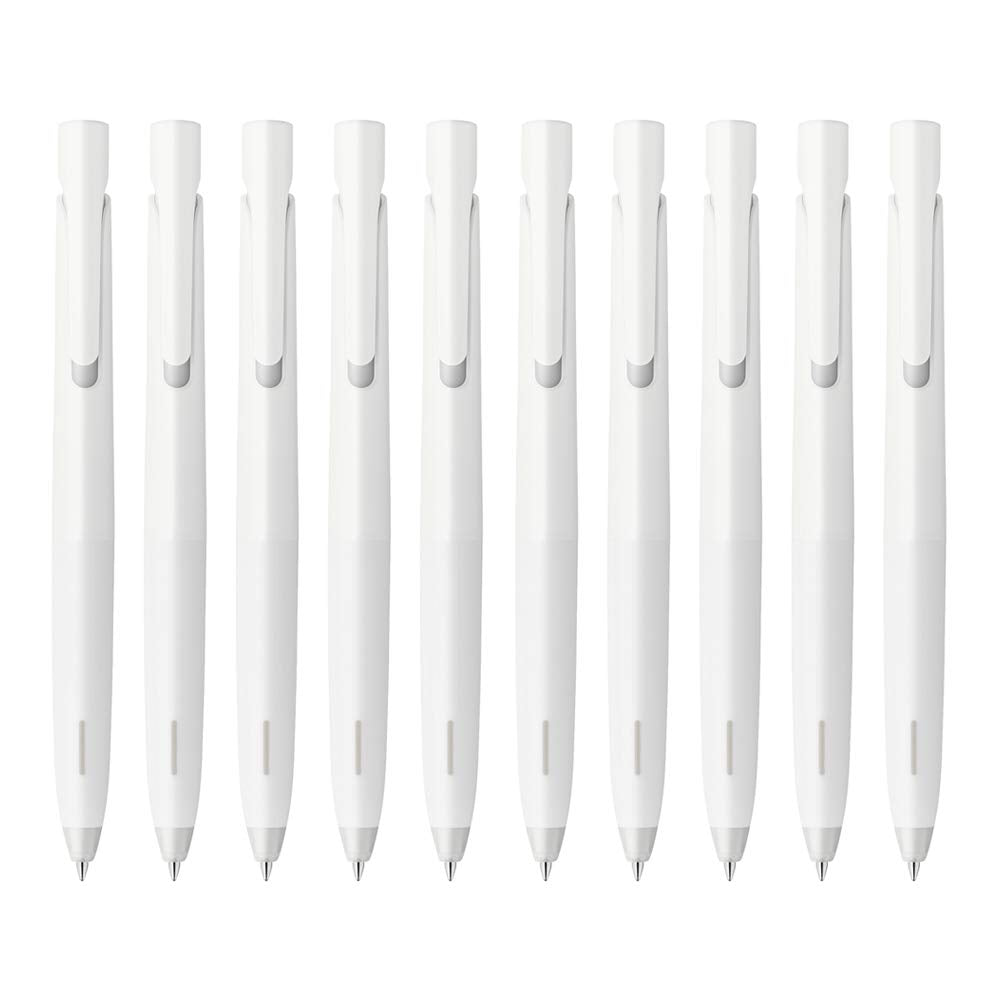 Zebra Japan Oil-Based Ballpoint Pen White Axis Black Ink 0.5Mm 10 Pack B-Bas88-W