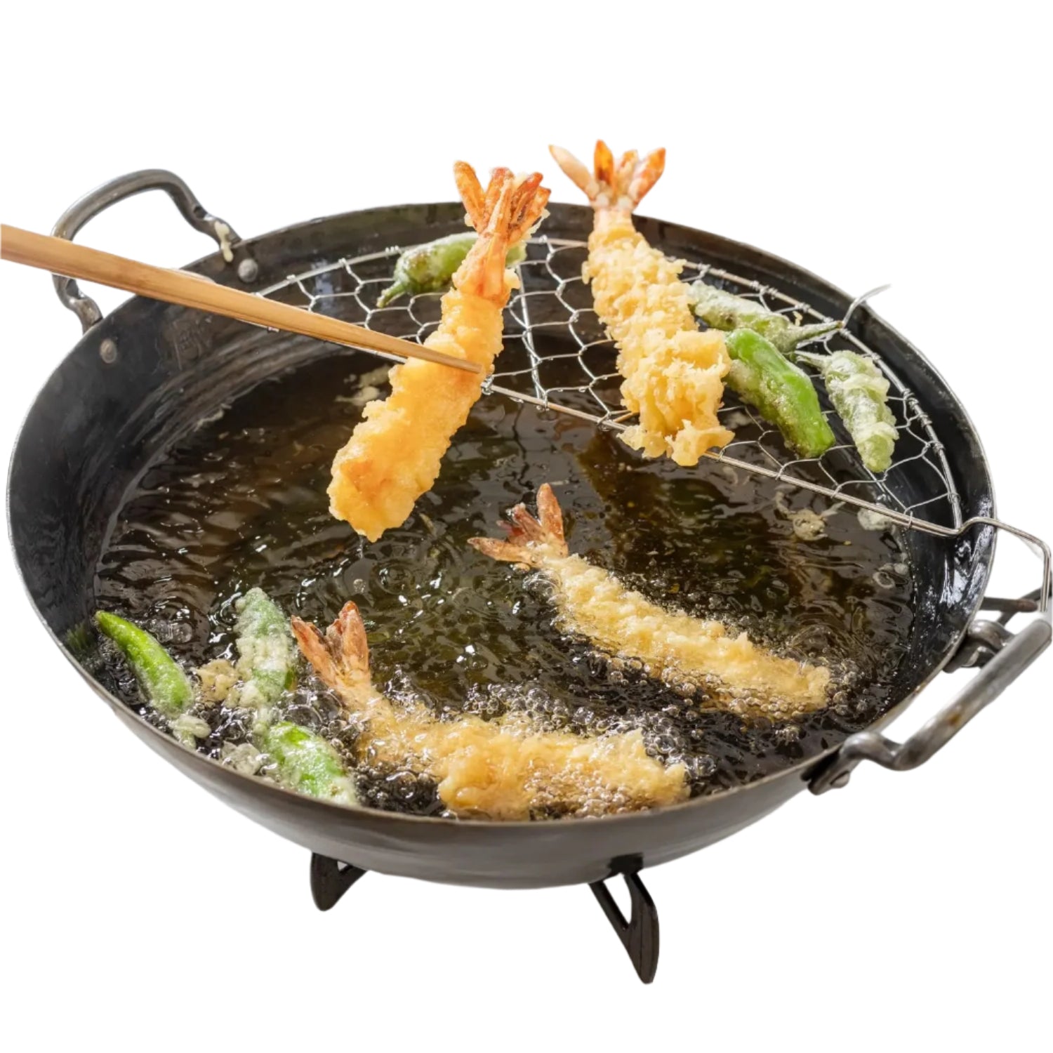 Yamada Hammered Iron Tempura Pan 24cm