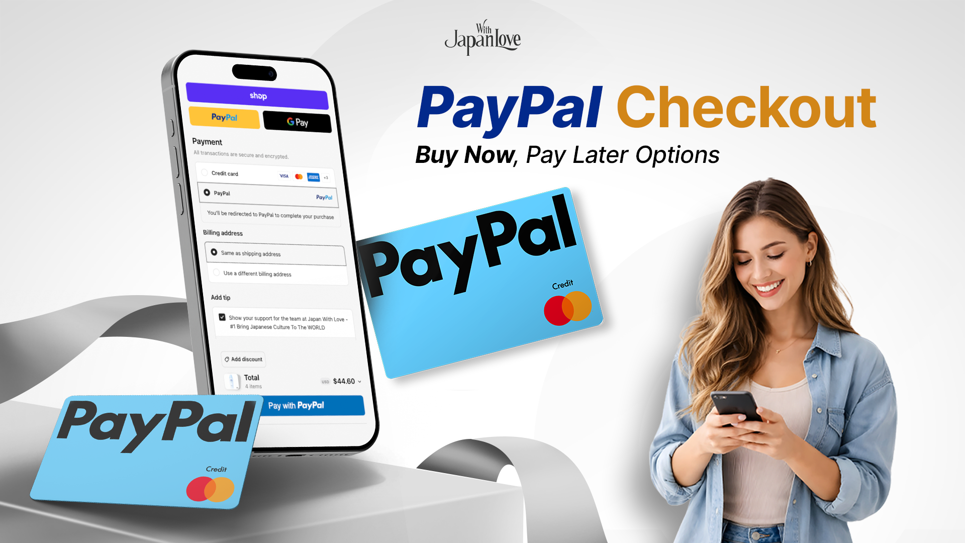 [US customers only] New at Japan With Love: PayPal Checkout and Buy Now, Pay Later Options