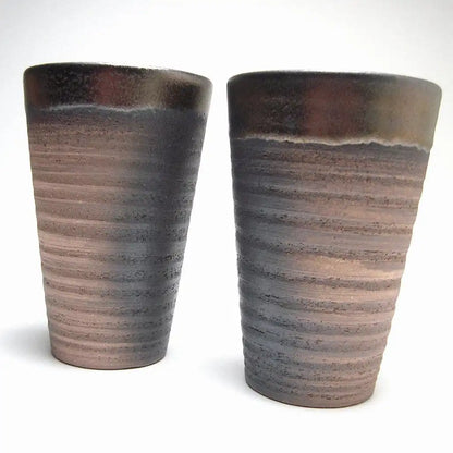 Father'S Day Gift Set Ceramic Cups By Japanese Artist Yoshinori Ando Banko Ware Made In Japan (Card Included) - Gift Honpo Jizakeya